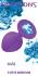 Средняя фиолетовая анальная пробка Emotions Cutie Medium с голубым кристаллом - 8,5 см.