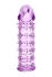 Гелевая фиолетовая насадка на фаллос с шипами - 12 см.